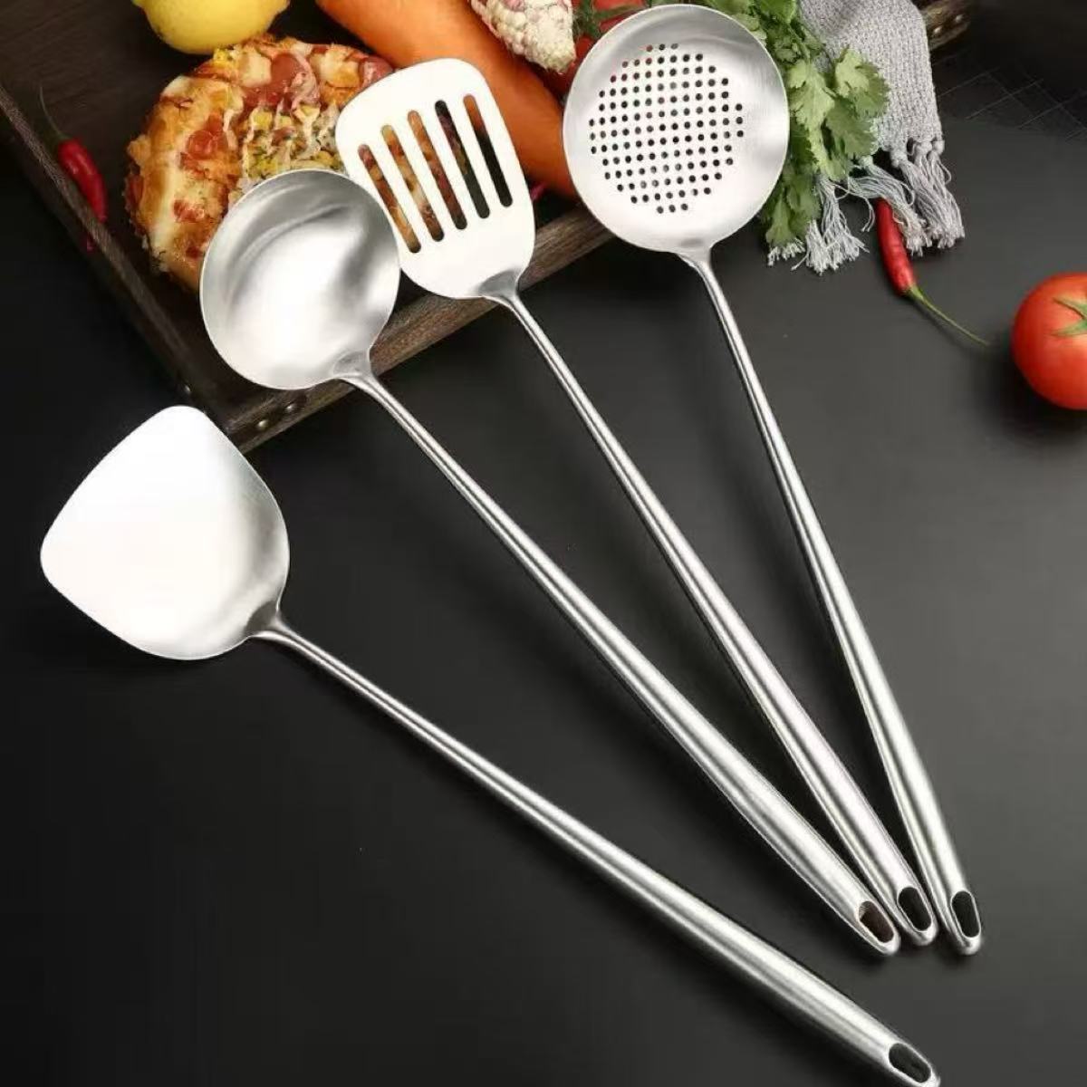 Okonomiyaki Spatula - Stainless Steel Wok Spatula Metal kitchen