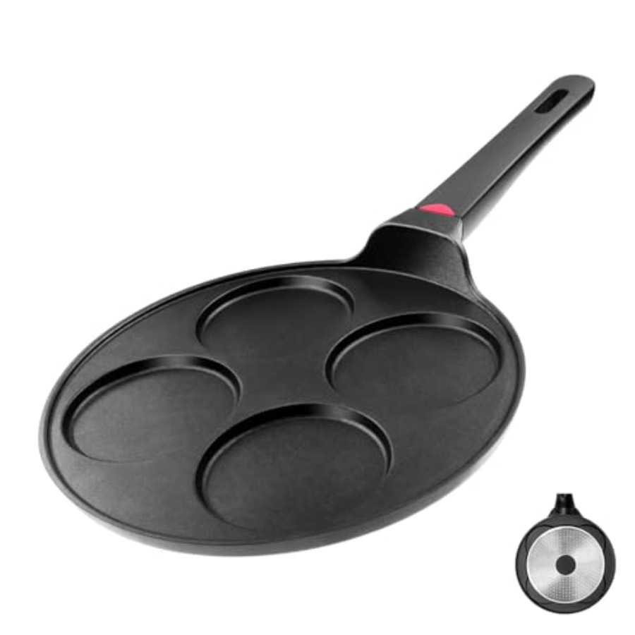 Mini Pancake Griddle - Pancake Pan Nonstick-Suitable for All Stovetops