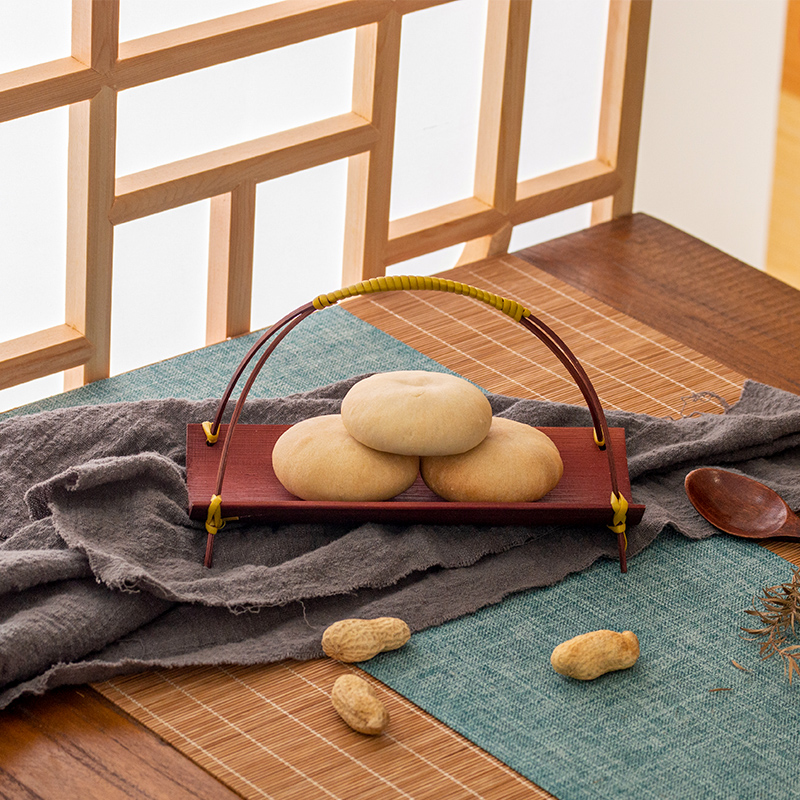 Handwoven Bamboo  Tea Tray Wed - Dim Sum Basket 评论和价格