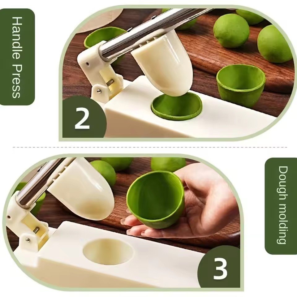 Hand Press Sweet Green Rice Ba - Dumpling Press Set 评论和价格