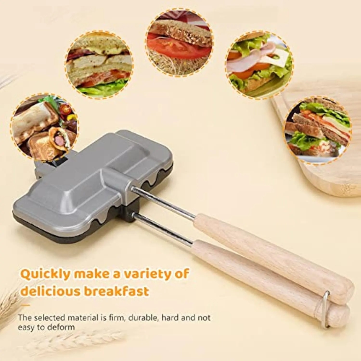 Breakfast Sandwich Maker, 4w1h - Hot Dog Press 评论和价格