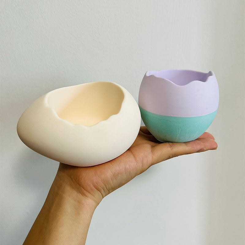Oval Cement Flowerpot Silicone - Potsticker Mold 评论和价格