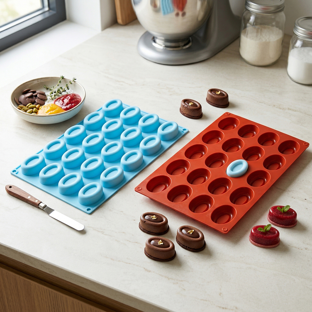 20 cavity oval donut silicone  - Donut Mold Silicone 评论和价格