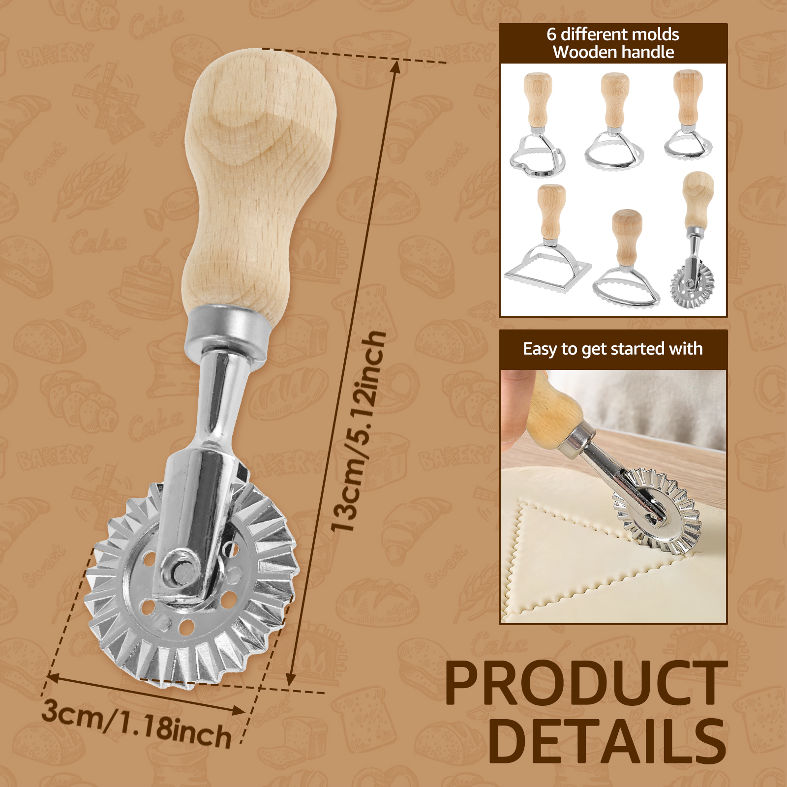 6Pcs Ravioli Maker Set Ravioli - Dumpling Press Set 评论和价格