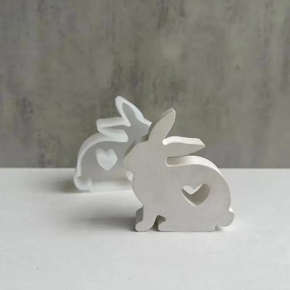1Pcs Heart Shaped Bunny Silico - Bunny Cake Mold 评论和价格