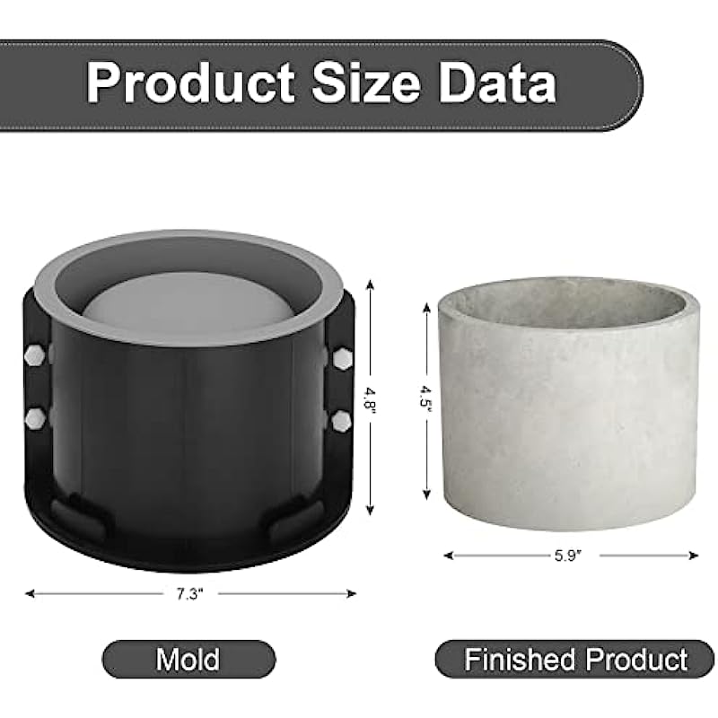 Large Round Flower Pot Cement  - Potsticker Mold 评论和价格