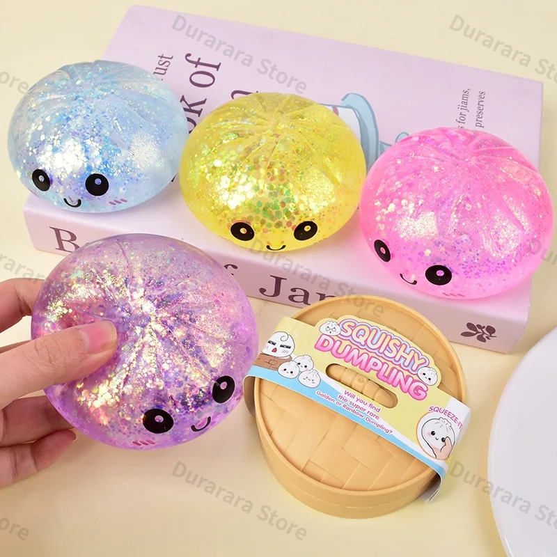 Glitter Dumpling Squishy Toy,  - Bao Steamer Bamboo 评论和价格