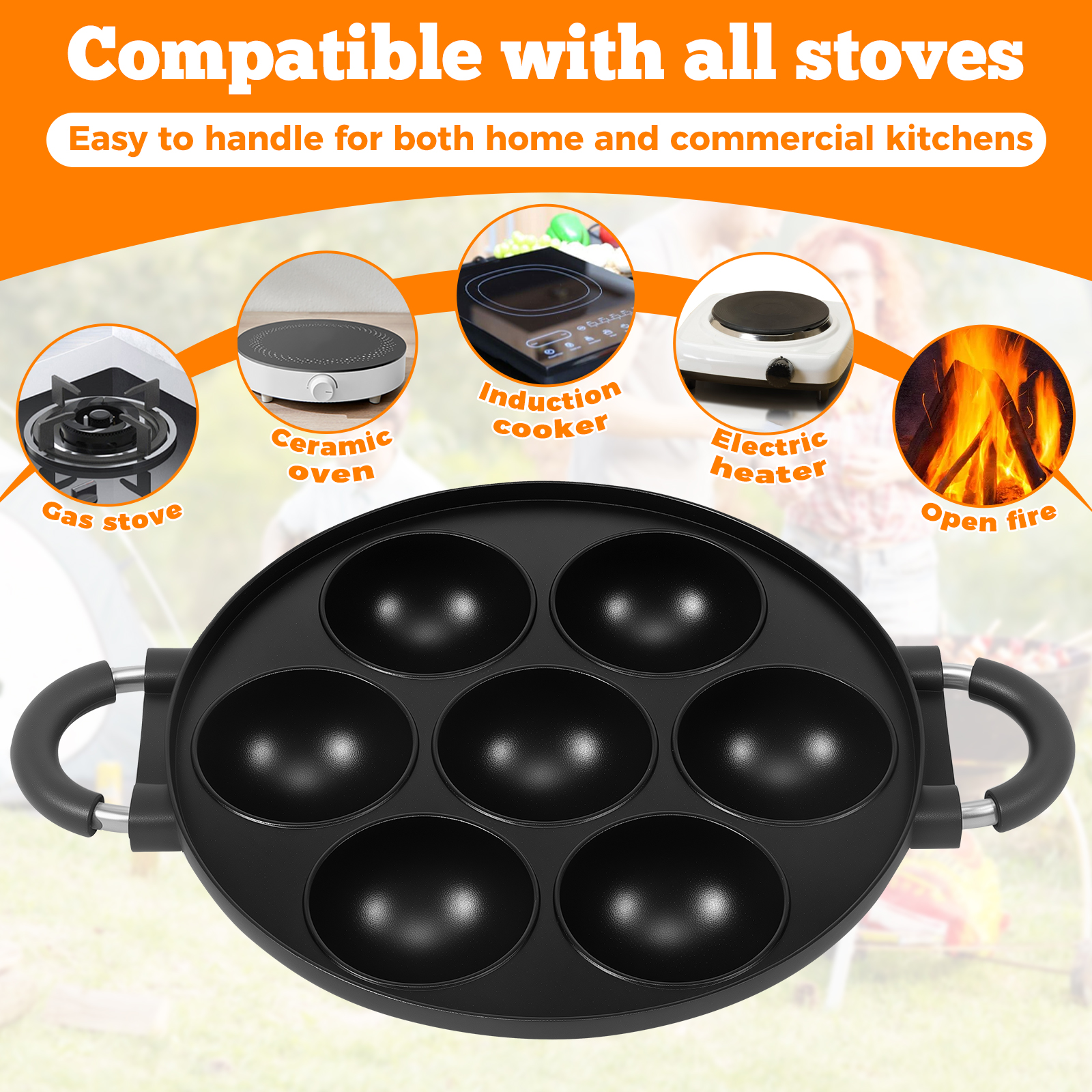 16/7 Holes Takoyaki Pan Alumin - Takoyaki Grill Plate 评论和价格
