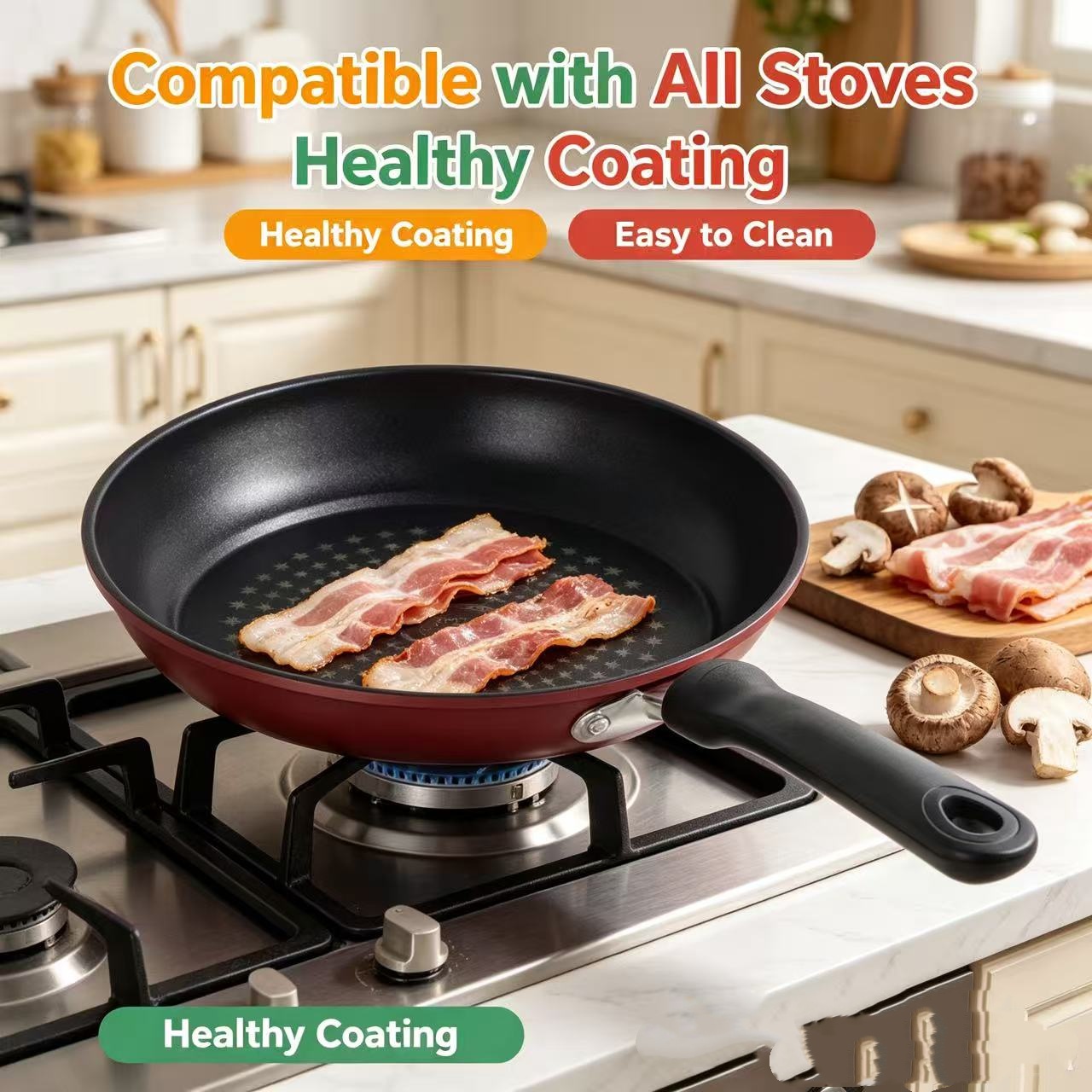 Premium Granite Non Stick Fryi - Egg Waffle Pan 评论和价格