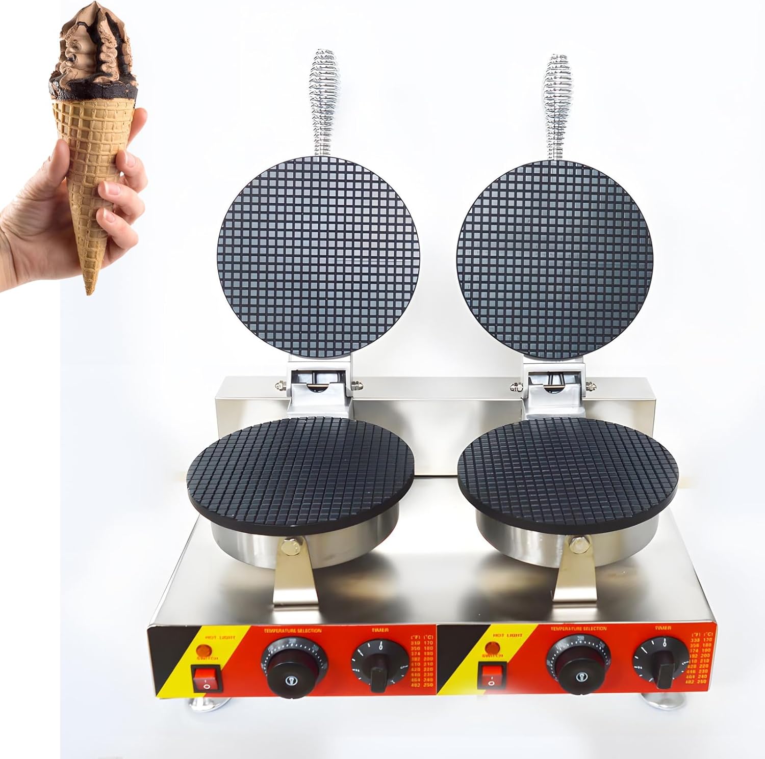 110V Commercial Double Station - Waffle Cone Maker 评论和价格