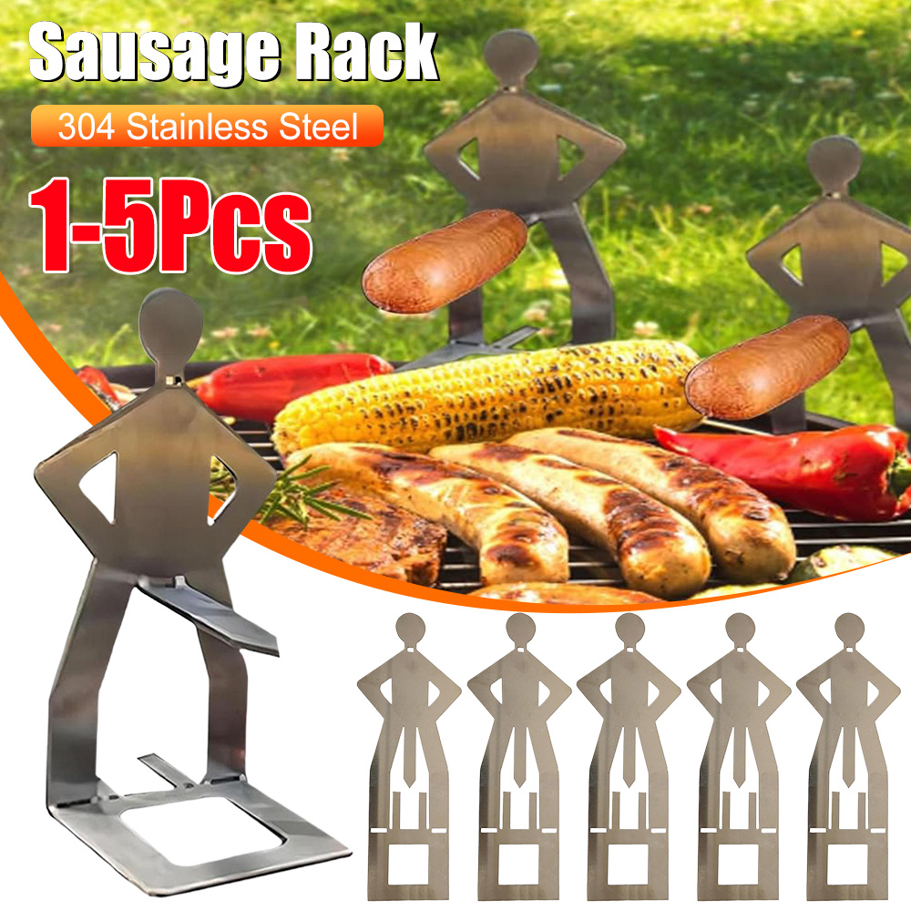5-1PCS BBQ Sausage Holder Stai - Hot Dog Press 评论和价格