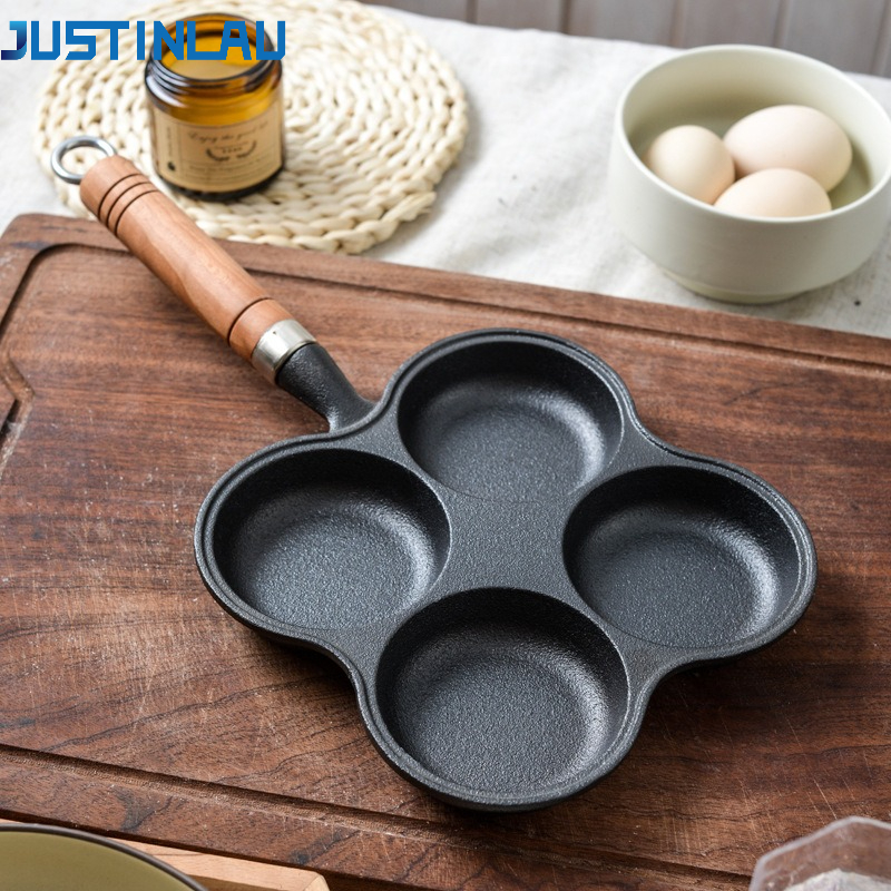 JUSTINLAU 2/4-Hole Cast Iron O - Egg Waffle Pan 评论和价格