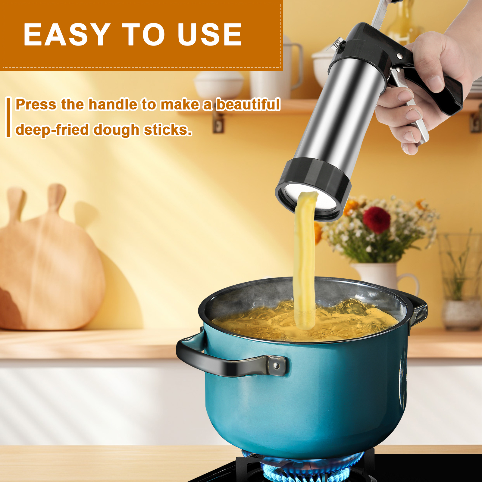 Cookie Press Gun Kit Stainless - Churros Maker Gun 评论和价格