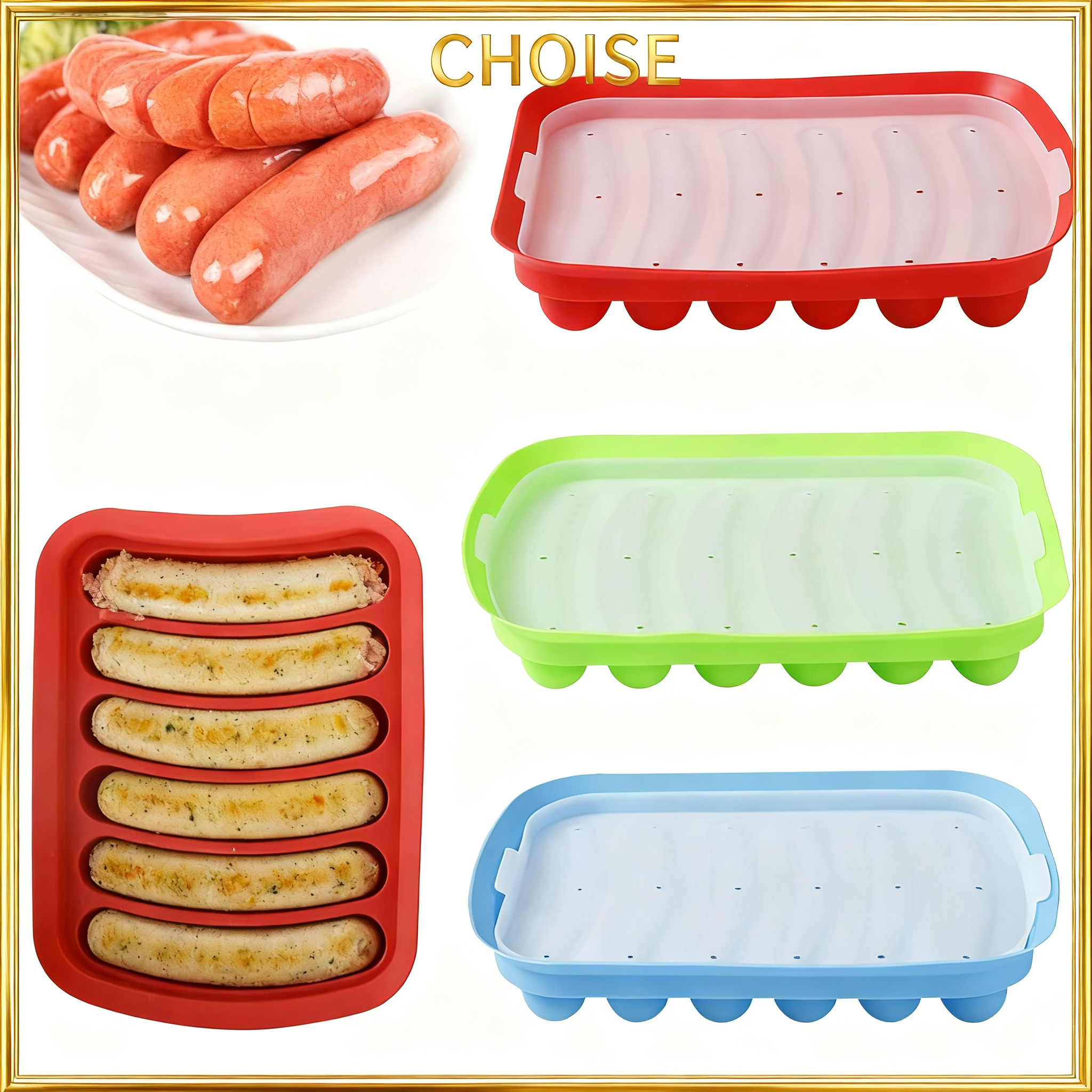 Sausage Maker Mould 6 Grids Si - Hot Dog Press 评论和价格