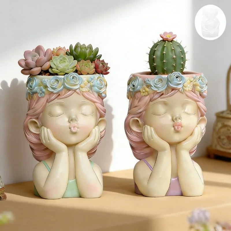 Pouting Girl With Flower Crown - Potsticker Mold 评论和价格