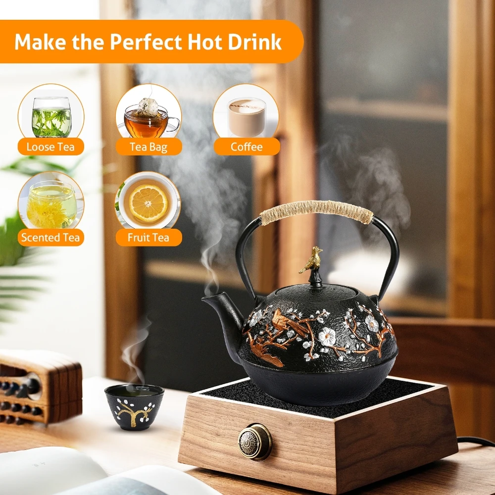 Cast Iron Teapot Set with Alco - Cast Iron Corn 评论和价格