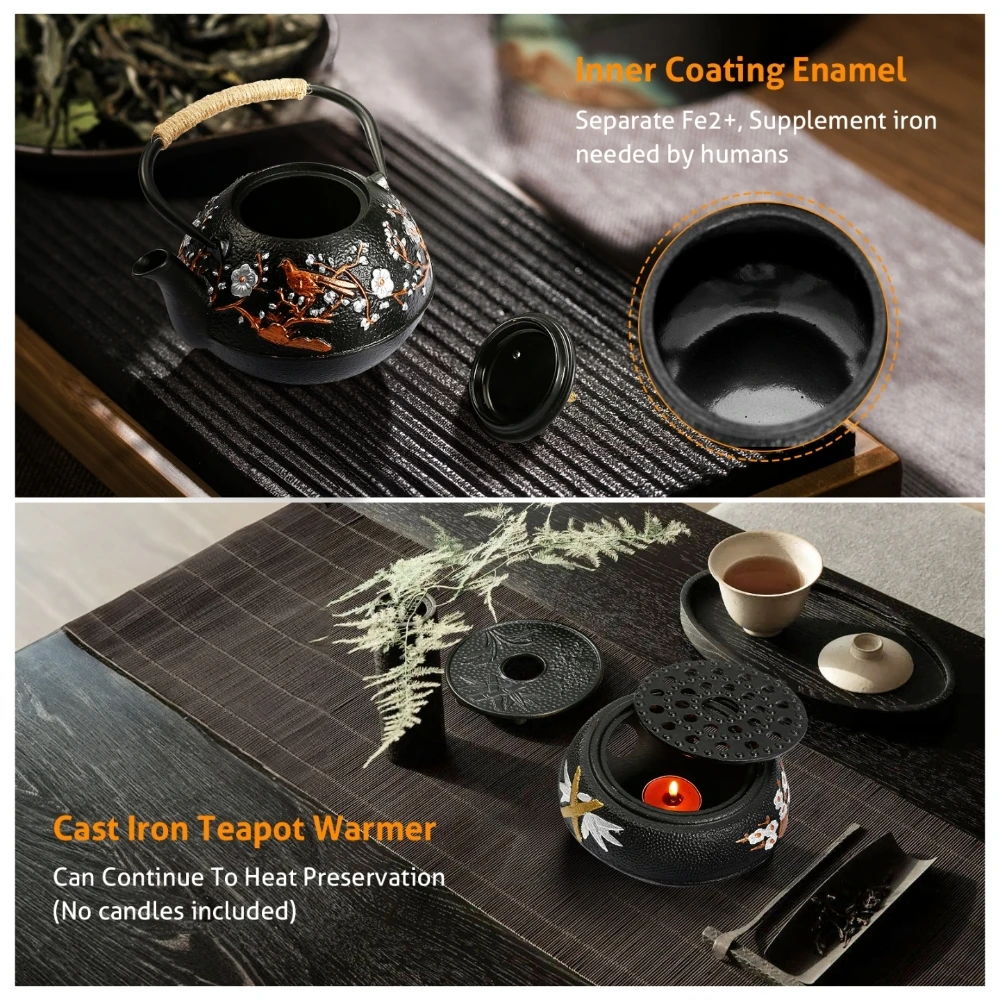 Cast Iron Teapot Set with Alco - Cast Iron Corn 评论和价格