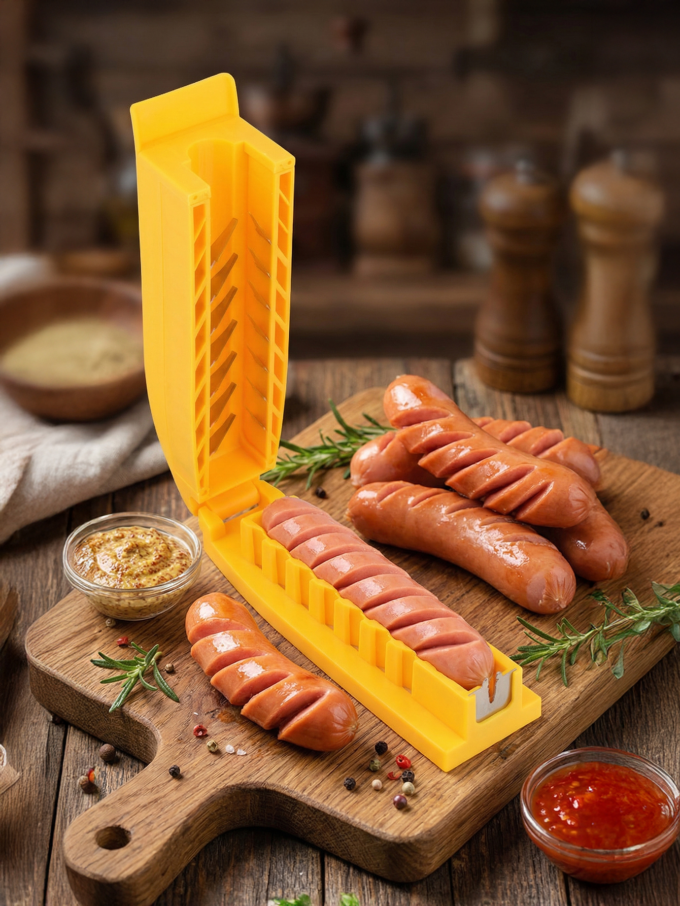 Manual Sausage Slicing Tool Re - Hot Dog Press 评论和价格