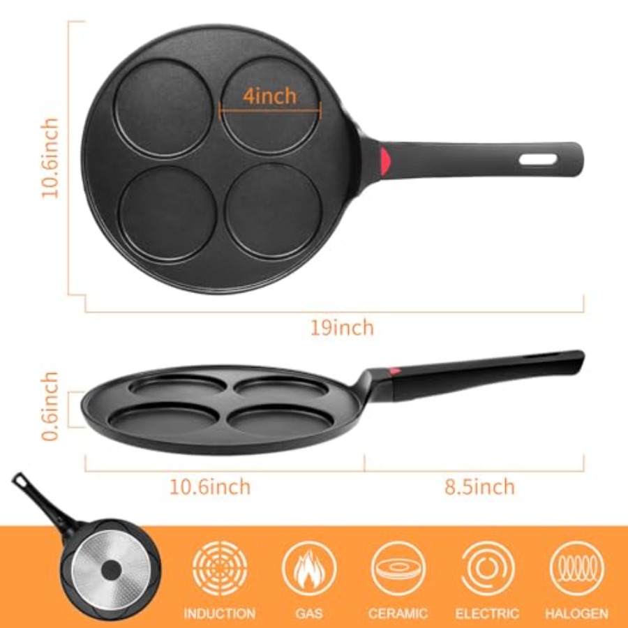 Pancake Pan Nonstick-Suitable  - Mini Pancake Griddle 评论和价格