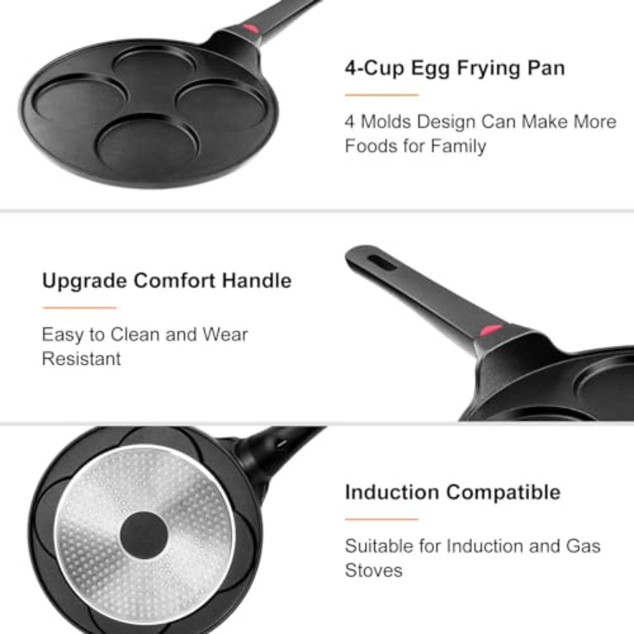 Pancake Pan Nonstick-Suitable  - Mini Pancake Griddle 评论和价格